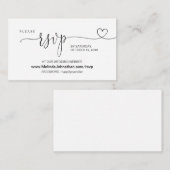 Moderne Kalligraphie Online Wedding Website UAWG Begleitkarte (Vorne/Hinten)