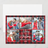 Moderne Kalligraphie Paar 5 Foto Weihnachten Karie (Vorne/Hinten)