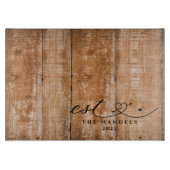 Moderne Kalligraphie Personalisiert Schneidebrett (Vorderseite)