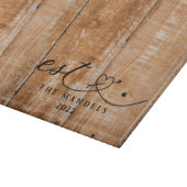 Moderne Kalligraphie Personalisiert Schneidebrett (Ecke)