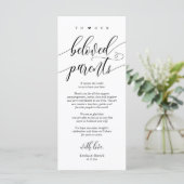 Moderne Kalligraphie, Place Setting Dankeschön Kar Programm (Stehend Vorderseite)