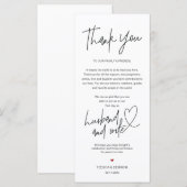 Moderne Kalligraphie Platz Einstellung Danke Karte (Vorne/Hinten)
