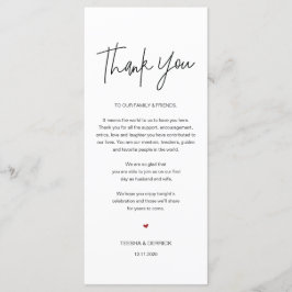 Moderne Kalligraphie Platz Einstellung Danke Karte