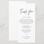 Moderne Kalligraphie Platz Einstellung Danke Karte (Vorne/Hinten)