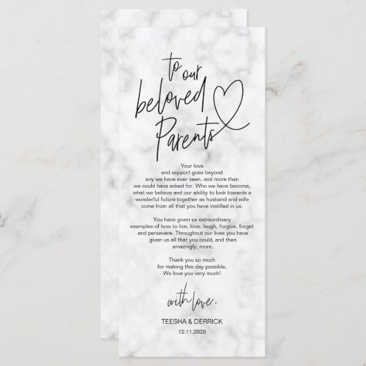 Moderne Kalligraphie Platz Einstellung Danke Karte (Vorne/Hinten)