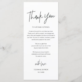 Moderne Kalligraphie Platz Einstellung Danke Karte