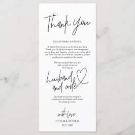 Moderne Kalligraphie Platz Einstellung Danke Karte