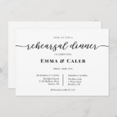 Moderne Kalligraphie Probe Einladung (Vorne/Hinten)