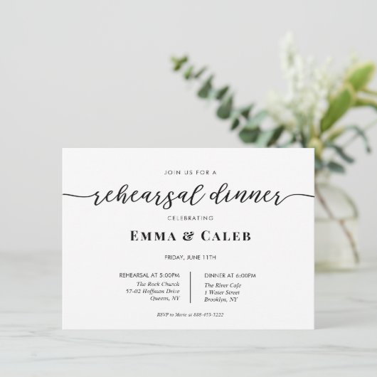 Moderne Kalligraphie Probe Einladung (Stehend Vorderseite)