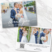 Moderne Kalligraphie QR Code 4 Foto Hochzeit