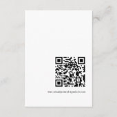 Moderne Kalligraphie QR Code Hochzeitdetails Begleitkarte (Rückseite)