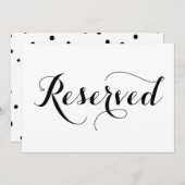 Moderne Kalligraphie | Reservierte Hochzeitskarte (Vorne/Hinten)