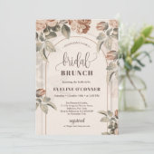 Moderne Kalligraphie-Rose Einladung (Stehend Vorderseite)