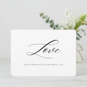 Moderne Kalligraphie Rustikale Foto Valentine Feiertagskarte (Stehend Vorderseite)