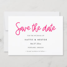 Moderne Kalligraphie Save the Date Einladung