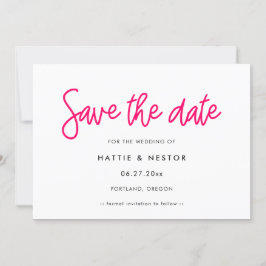 Moderne Kalligraphie Save the Date Einladung