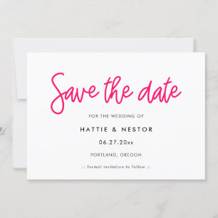 Moderne Kalligraphie Save the Date Einladung