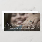 Moderne Kalligraphie Save the Date Fotokarte (Vorne/Hinten)