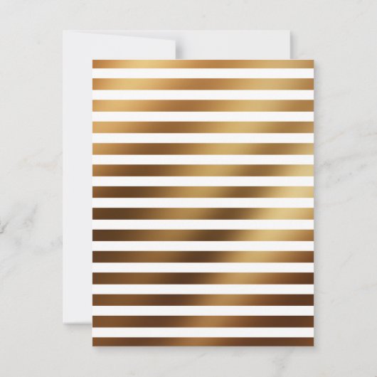 Moderne Kalligraphie Save the Date Goldstreifen zu (Rückseite)