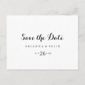 Moderne Kalligraphie Save the Date horizontal Postkarte (Vorderseite)