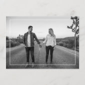 Moderne Kalligraphie Save the Date Schwarz/Weiß Begleitkarte (Rückseite)