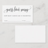 Moderne Kalligraphie schätzt die Anzahl der Spielk Begleitkarte (Vorne/Hinten)