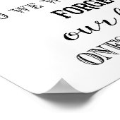 Moderne Kalligraphie Schildkröte Weinkork Hochzeit Poster (Ecke)