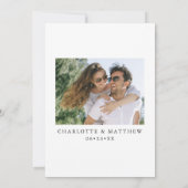 Moderne Kalligraphie-Schrift 1 Foto Save The Date (Rückseite)