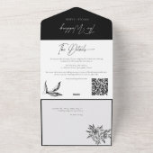 Moderne Kalligraphie-Schrift für Schwarz-Weiß-Foto All In One Einladung (Außenbereich)