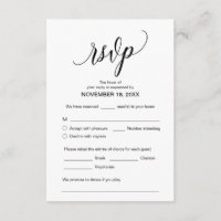 Moderne Kalligraphie, Schwarz, Hochzeitessen UAWG