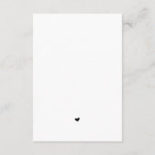 Moderne Kalligraphie, Schwarz, Hochzeitessen UAWG Begleitkarte (Rückseite)