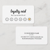 Moderne Kalligraphie Schwarz/Weiß Minimalistisch Treuekarte (Vorne/Hinten)