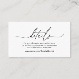 Moderne Kalligraphie, Schwarzer Schriftart, Hochze Begleitkarte