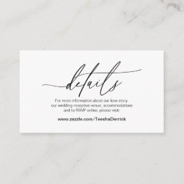 Moderne Kalligraphie, Schwarzer Schriftart, Hochze Begleitkarte