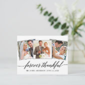 Moderne Kalligraphie Script 3 Foto für immer Dankb Postkarte (Stehend Vorderseite)