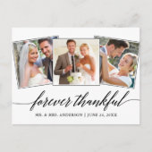 Moderne Kalligraphie Script 3 Foto für immer Dankb Postkarte (Vorderseite)