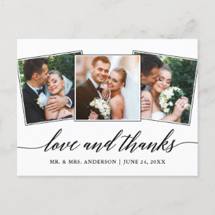 Moderne Kalligraphie Script 3 Foto Liebe und Danke Postkarte