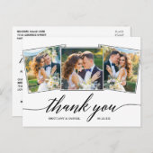 Moderne Kalligraphie Script 3 Foto Vielen Dank Postkarte (Vorne/Hinten)
