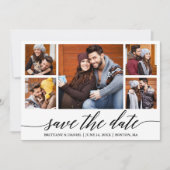 Moderne Kalligraphie Script 5 Foto Save The Date (Vorderseite)