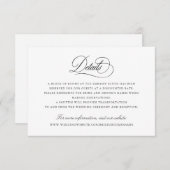 Moderne Kalligraphie Script Elegante Details einfü Einladung (Vorne/Hinten)