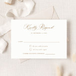 Moderne Kalligraphie Script Elegante Gold UAWG Einladung<br><div class="desc">Moderne Kalligraphie Script Viktorianisch RSVP Card. Traditionelle Hochzeitsvorlage. Elegante Vintage Gold-Hochzeitskriptkarte</div>