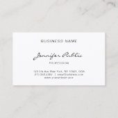 Moderne Kalligraphie Script Minimalistisch Elegant Visitenkarte (Rückseite)