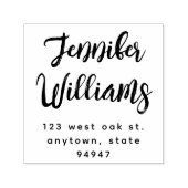 Moderne Kalligraphie Script-Rücksendeadresse Brief Permastempel (Design)