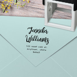 Moderne Kalligraphie Script-Rücksendeadresse Brief Permastempel