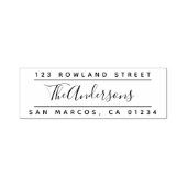 Moderne Kalligraphie-Script-Split-Rücksendeadresse Permastempel (Design)