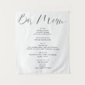 Moderne Kalligraphie Script Wedding Drinks Bar Men Wandteppich (Vorderseite)