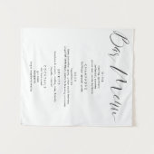 Moderne Kalligraphie Script Wedding Drinks Bar Men Wandteppich (Vorderseite (Horizontal))