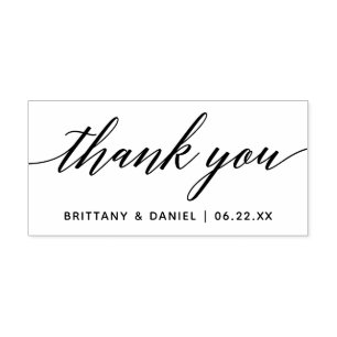 Moderne Kalligraphie Script Wedding Vielen Dank Gummistempel