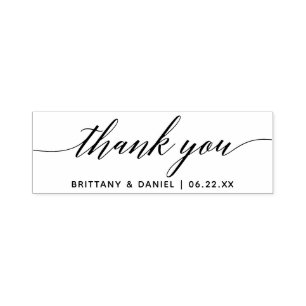Moderne Kalligraphie Script Wedding Vielen Dank Permastempel