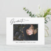 Moderne Kalligraphie Skript 3 Foto Grad 2 Seite Ankündigung (Stehend Vorderseite)